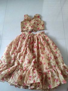 Floral Print Lehenga Choli Set