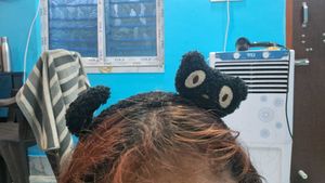 Cute Black Cat headband/ headloop y2k