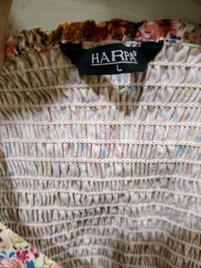 Floral Smocked Square Neck Peplum Top