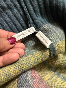Cozy Heart Print Mock Neck Sweater