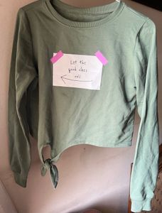 "Good Vibes" Cropped Sweatshirt