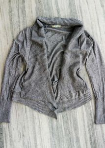 Gray Cardigan Sweater