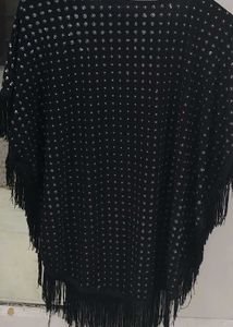 Sparkling Black Tunic with Fringe
