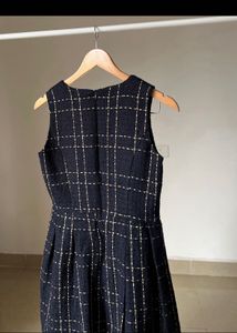Chic Plaid Korean Sleeveless Tweed Dress