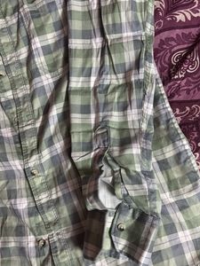 light green checkered shirt