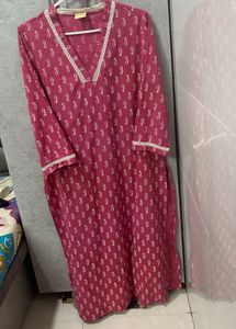 Pretty Pink Printed Kurta