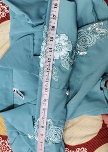 New partywear Elegant Embellished Teal cood set