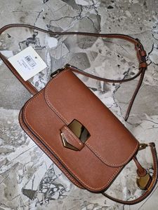 Fossil Brown Leather Crossbody Bag