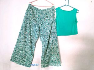 Cute Green Tank &amp; Pants Set