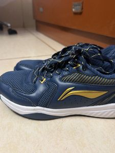 Li-Ning Blue & Gold Badminton Sports Shoes