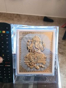 Golden Plated Ganesha Idol