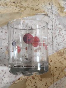 Set of 6 Glass Tumblers with Retro Design