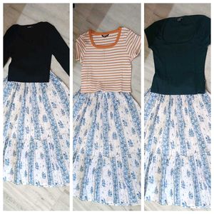Skirt and tops