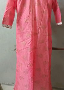 Elegant Pink &amp; White Kurta
