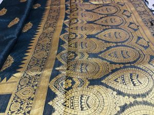 Elegant Black &amp; Gold Saree