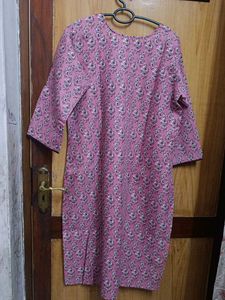 Chic Pink Printed Kurta