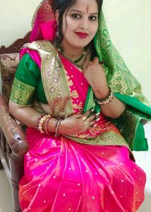 Vibrant Pink Banarasi Silk Saree