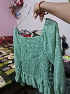 Chic Ruched Puff Sleeve Top