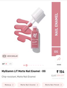 Myglamm LIT Matte Nail Enamel - OG