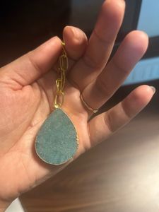 Teardrop Stone Chain Necklace