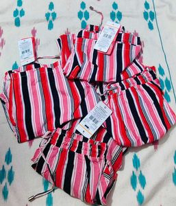 8,9,10,11,12 years Girls Striped Palazzo Pants