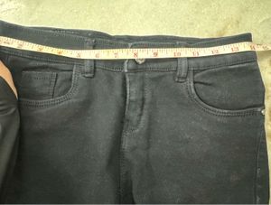 Classic Black Denim Mini Skirt