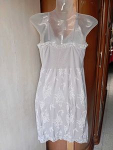 Lace Trimmed Grey Nightdress