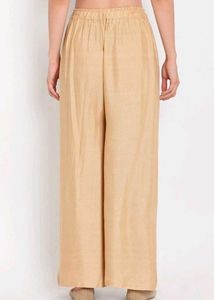 Elegant Beige Palazzo Pants