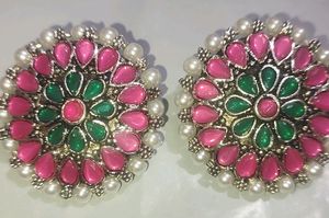 Multi Color Party Wear 2 Studs / Earring