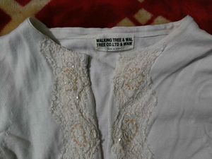 White Swetr Cum Top