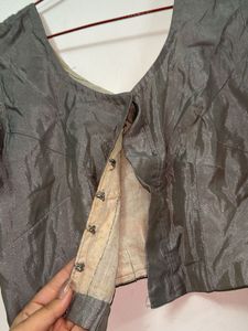 Elegant Grey Saree