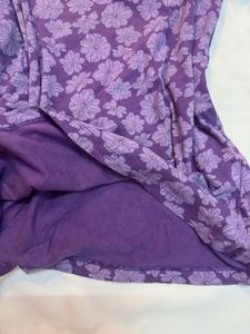 Purple Floral Print Top