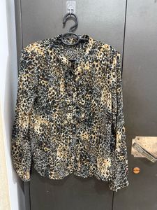 Zara Basic Animal Print Top