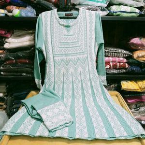 Woolen Anarkali Kurti Set