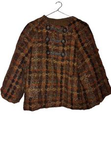 Front Buttoned Coat For Women Multicolored