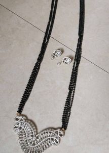 Designer Mangalsutra &amp; Earrings Set