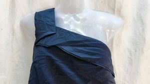 Elegant Navy One-Shoulder Gown