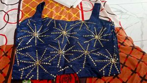 Embellished Navy Blue Blouse
