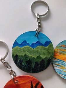 Hand-Painted Landscape Keychains