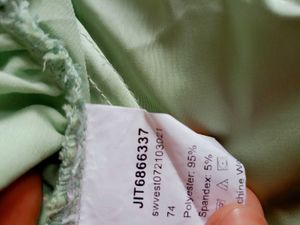 Green Ruched Satin Top