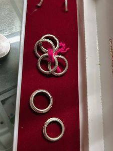 pair of lookalike Silver metal toe Rings