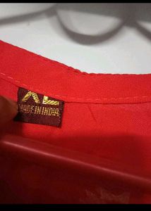 Red Embroidered Top
