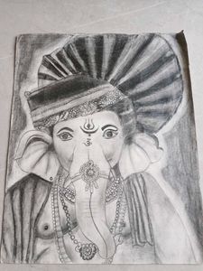 Pencil Sketch of Lord Ganesha