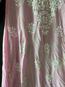 Chikankari Pink Kurta