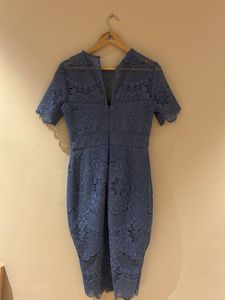 Forever New Blue Lace Midi Dress