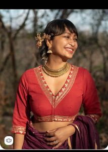 Rust Embroidered Blouse