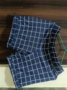 Blue Checkered Lounge shorts