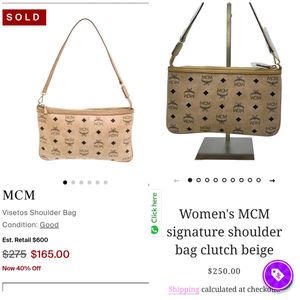 vintage MCM Monogram Shoulder Bag