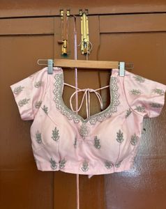Elegant Pink Embroidered Lehenga Set