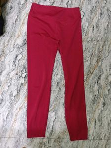 Red High-Waisted Leggings